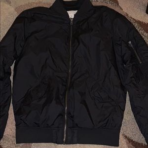 Black bomber jacket